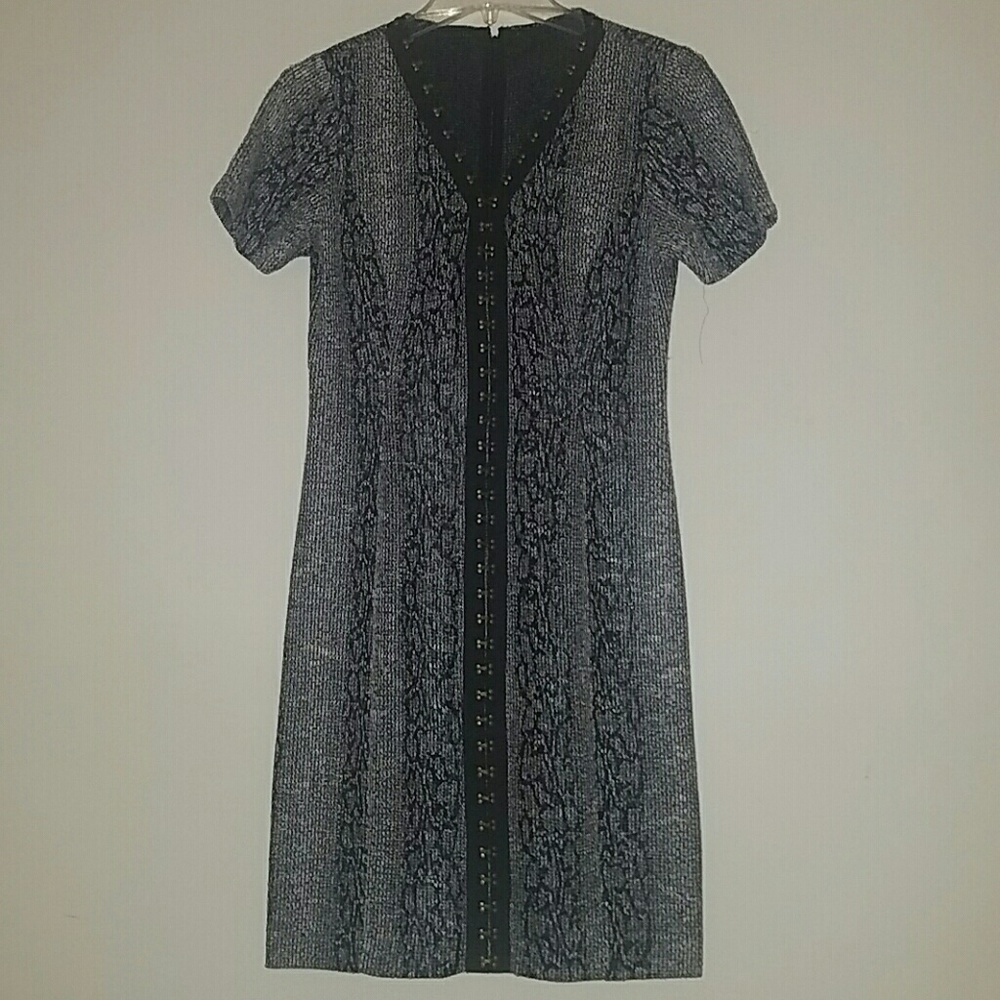 Tahari Snake Skin Patterned Dress